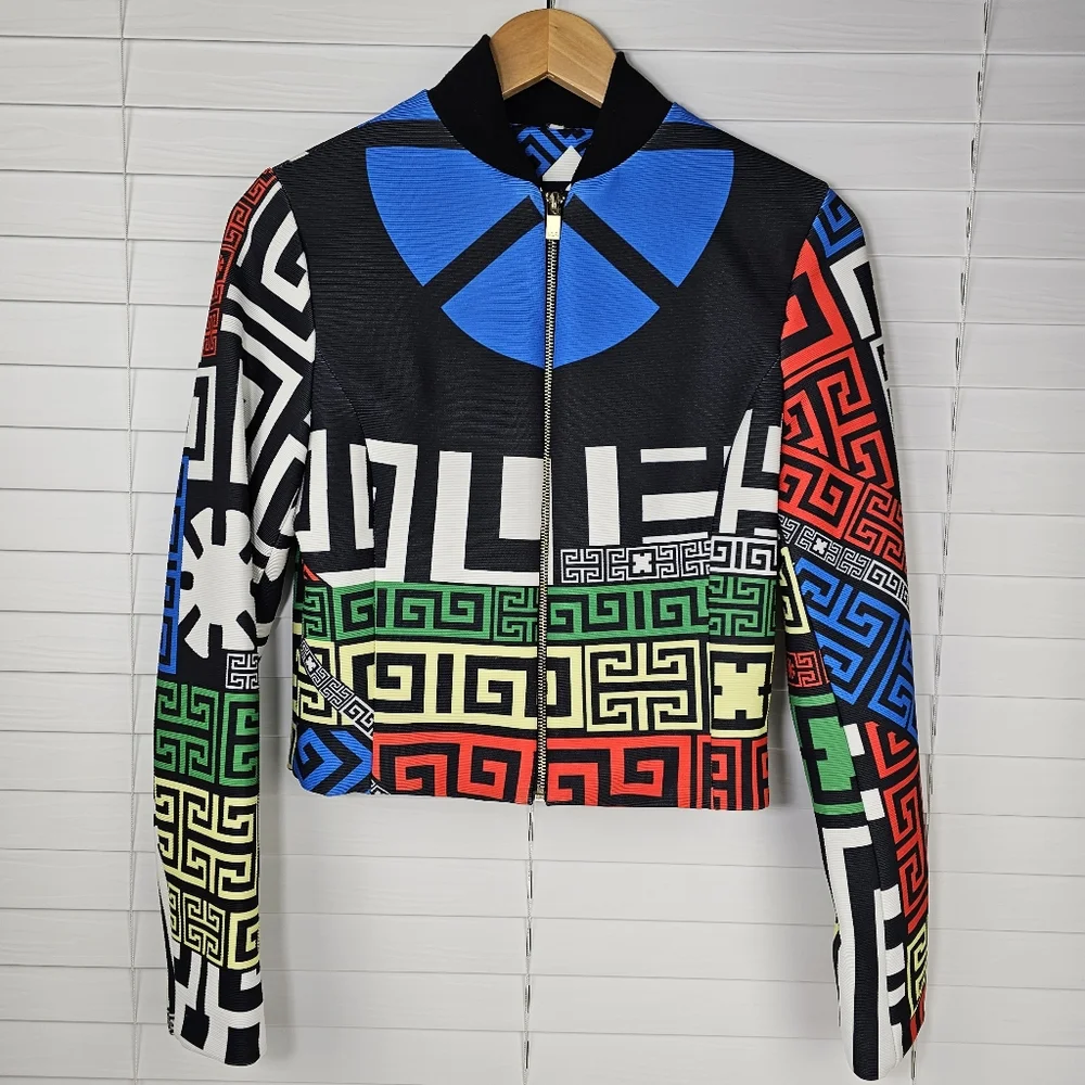 SHEIN Cropped Colorful Lined Jacket - Picture 7 of 15